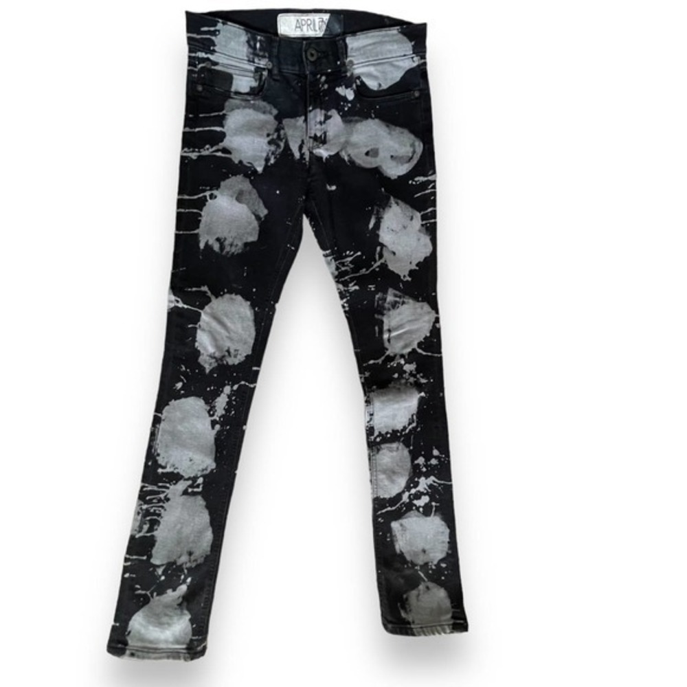 April77 Records Rebel Bad Boy Punk Rock Acid Wash Skinny Jeans! Joey Size 28